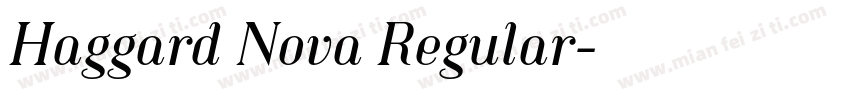 Haggard Nova Regular字体转换